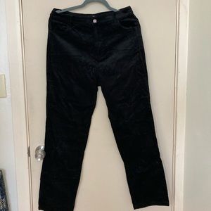 Corduroy pants, black, size large